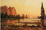 Thomas Hill Canvas Paintings - Crescent Lake